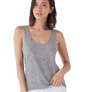 Splendid x Gray Malin Embroidered Parasol Novelty Print Scoop Neck Tank Top